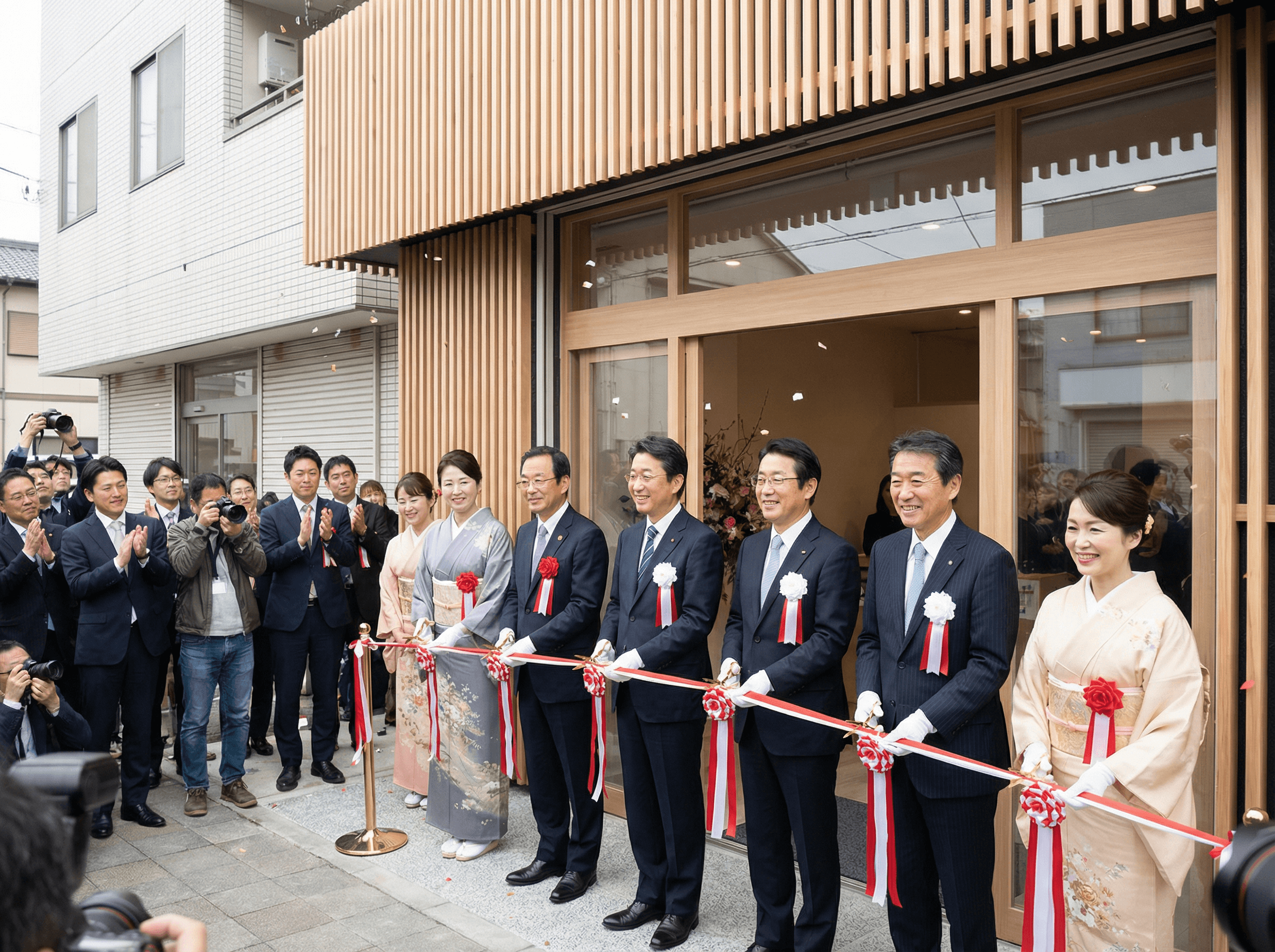 FC開業セレモニーの風景